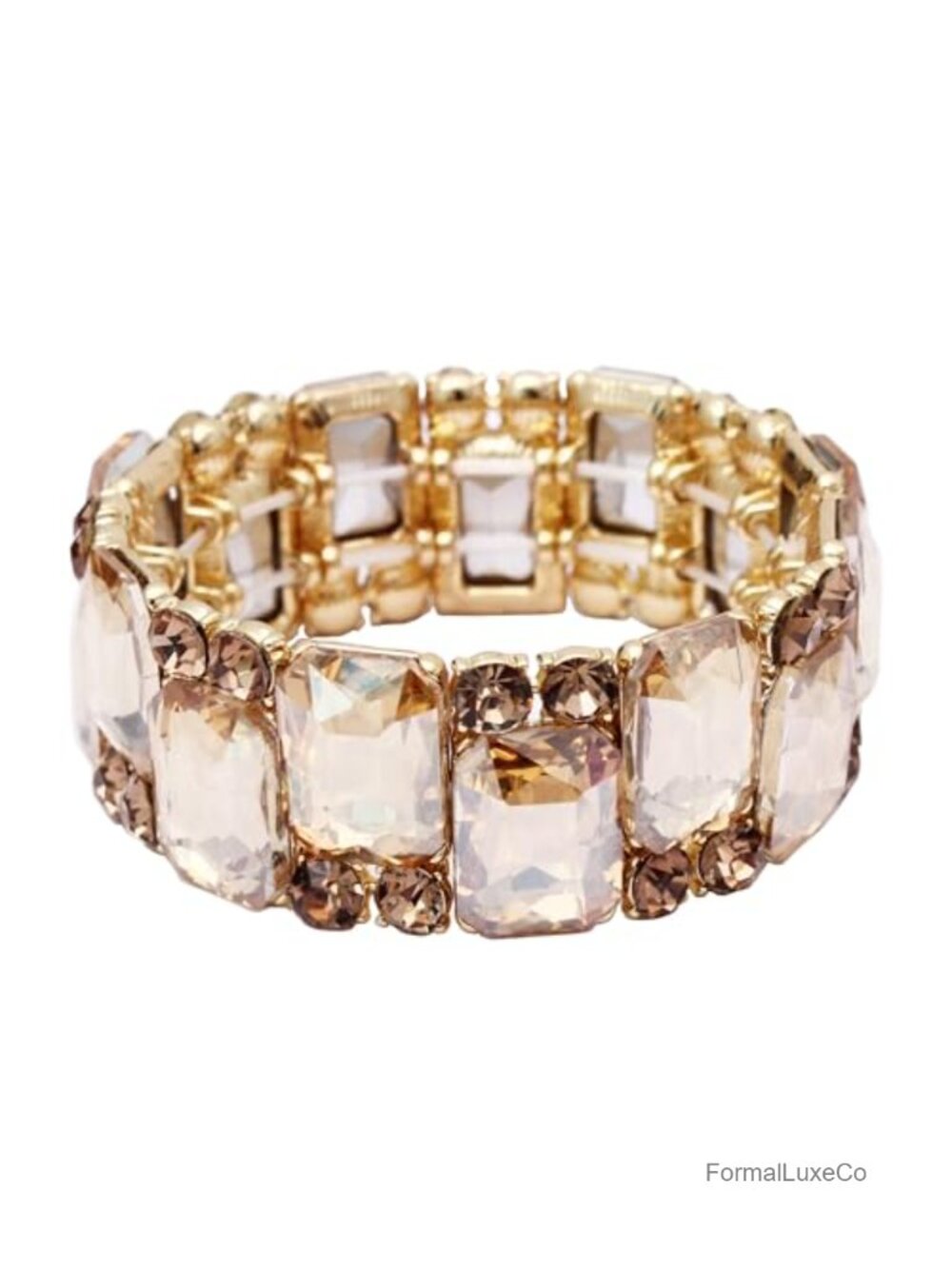Austrian Crystal Stretch Bangle Bracelet Wedding Jewelry Accessory for Women